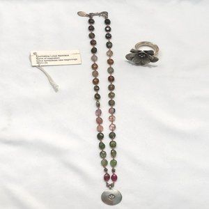 Satya Tourmaline Lotus Necklace